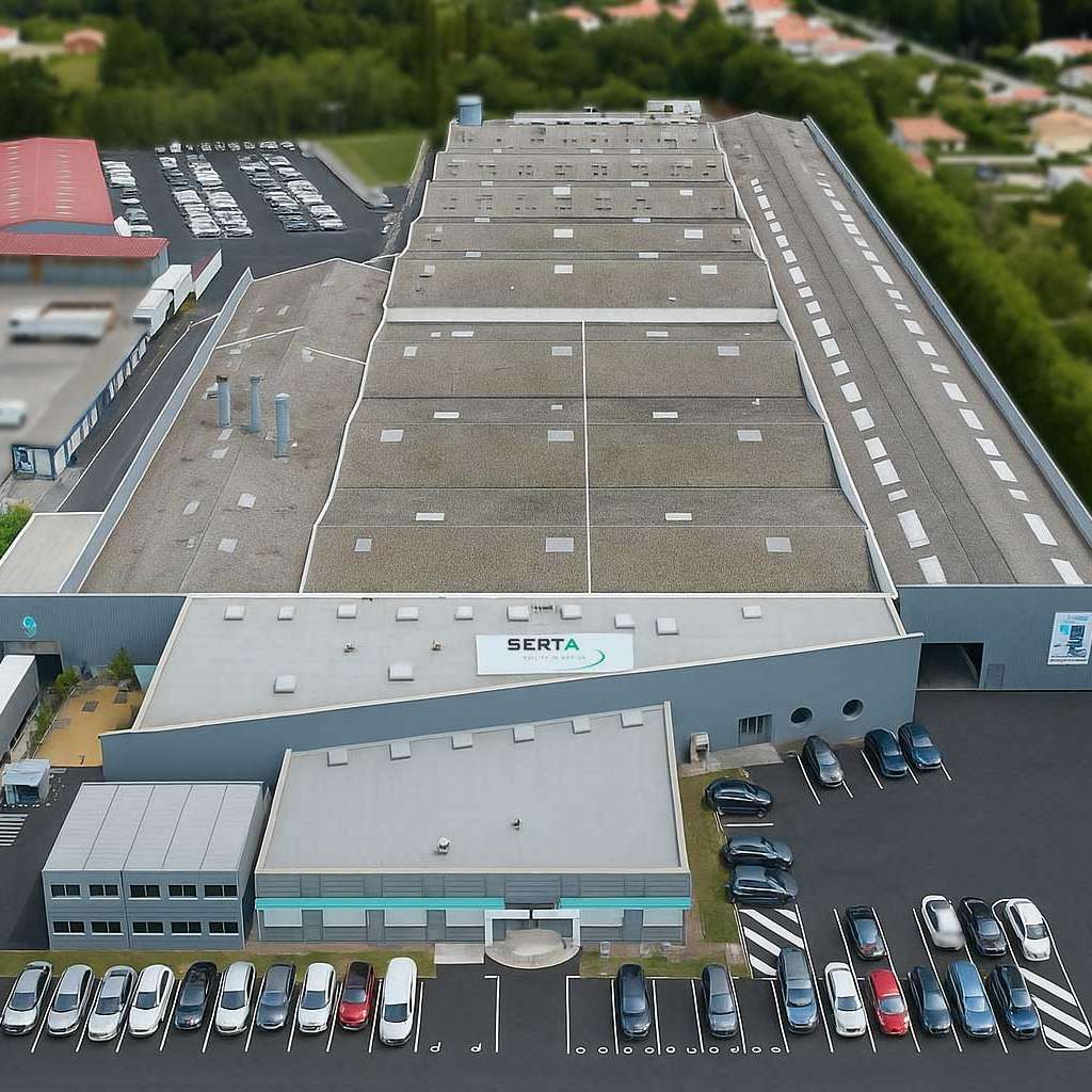 Bâtiment site France SERTA vue drone